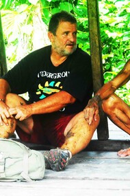 With chief and shaman Mentawai tribe, Siberut Island (Sumatra)