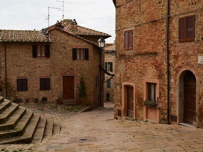 Monticchiello, provincia di Siena, Toscana, Italia