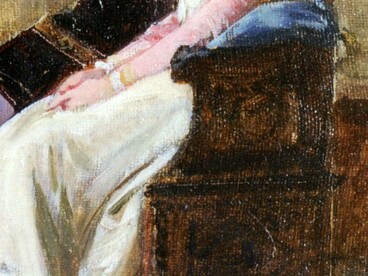 "Paolo y Francesca" o "El beso", óleo sobre lienzo, Amos Cassioli, fecha desconocida