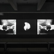 Bruce Conner, Three screen ray, exhibition view. Courtesy of Paula Cooper Gallery 
