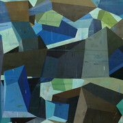 Deborah Zlotsky, Loophole, oil on canvas. Courtesy of Robischon Gallery