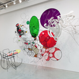 Singing in unison, part 12: painting in space, exhibition view. Courtesy M. David & Co. 