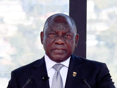 President Cyril Ramaphosa speaking at his 2024 Presidential Inauguration, addressing the need for collaborative governance, underscoring the GNU's commitment to addressing South Africa's economic and social challenges