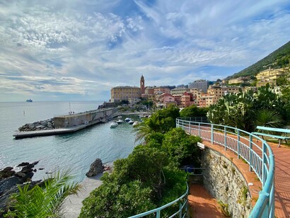 Il porticciolo di Nervi, Genova, Italia