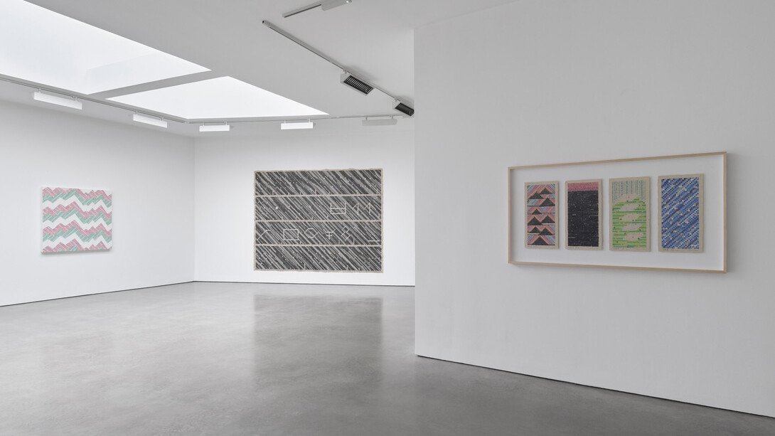 Ding Yi, The road to heaven, exhibition view. Courtesy of Lisson Gallery © Ding Yi