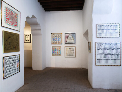 Pedro Friedeberg, Obra estampa. Los originales múltiples de Pedro Friedeberg, exhibition view. Courtesy of Saenger Galería