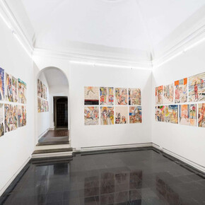 Pier Paolo Perilli, I quadrucci, exhibition view. Courtesy of Galleria Eugenia Delfini 