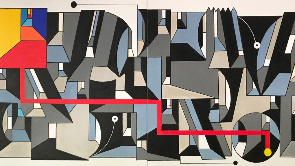 Luis Cruz Azaceta, Rompecabezas 3333 (detalle), 2023. Cortesía de Lyle O. Reitzel Arte Contemporáneo