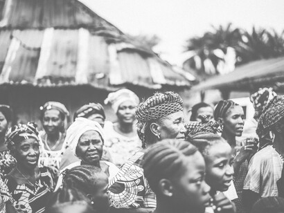 A group of Africans wearing traditional clothing, demonstrating how their culture survives despite colonization