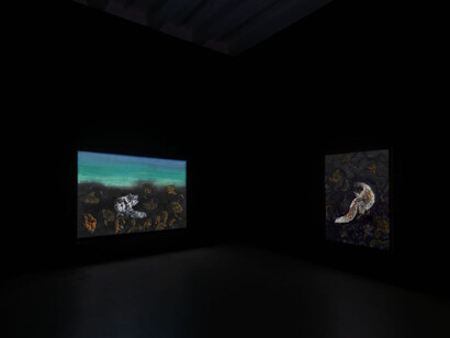 Rebekka Steiger, Nightly encounter, exhibition view. Courtesy of Galerie Urs Meile