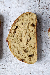Sourdough breads displayed