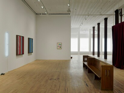 EJ Hill, Low-slung promises on the tongues of the devout, exhibition view. Courtesy of 52 Walker Gallery
