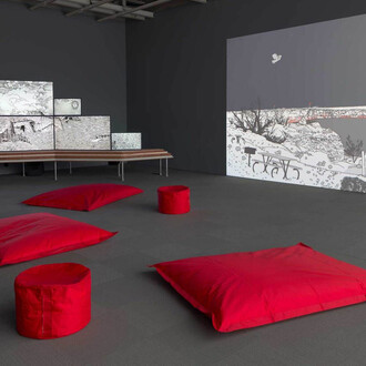 Marina Zurkow, Parting worlds, exhibition view. Courtesy of Whitney Museum of American Art