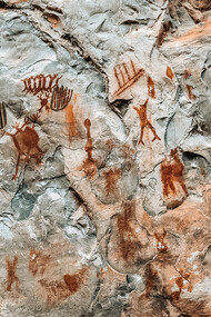 Ejemplo de pintura rupestre en cuevas