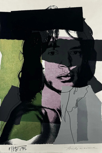 Andy Warhol, Mick Jagger F&S II.145 (detail). Courtesy of Gomleys Fine Art