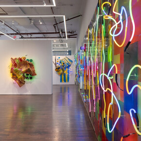 Installation view of Judy Pfaff: Light years (Cristin Tierney Gallery, New York, October 17 - December 20, 2025). Photograph by Adam Reich. Courtesy the artist and Cristin Tierney Gallery, New York