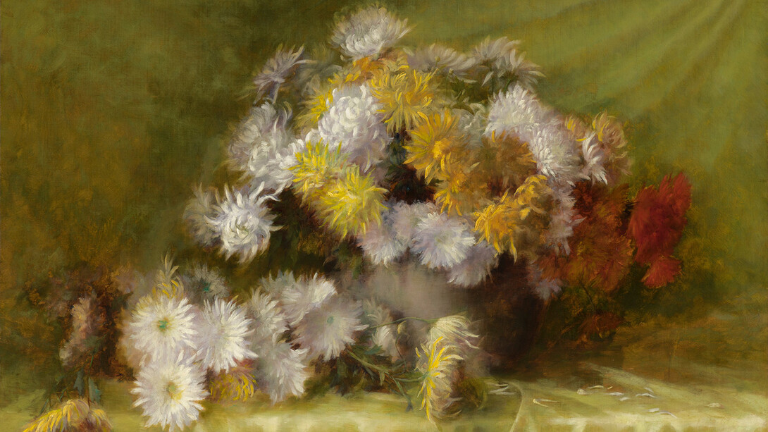 John Marshall Gamble, Chrysanthemums (detail), 1889. Courtesy of Frye Art Museum