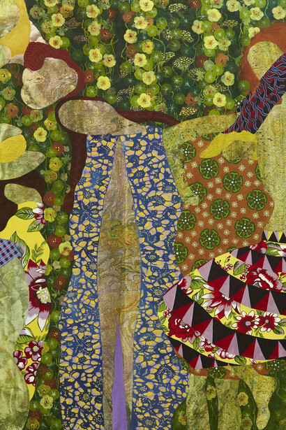 Dinorá Justice, Portrait 97, after Klimt (detail), 2025. Courtesy of Gallery NAGA