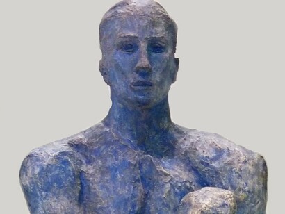 Lucio Fontana, "Atleta in attesa", dettaglio, 1931-32, Museo del Novecento, Milano, Italia