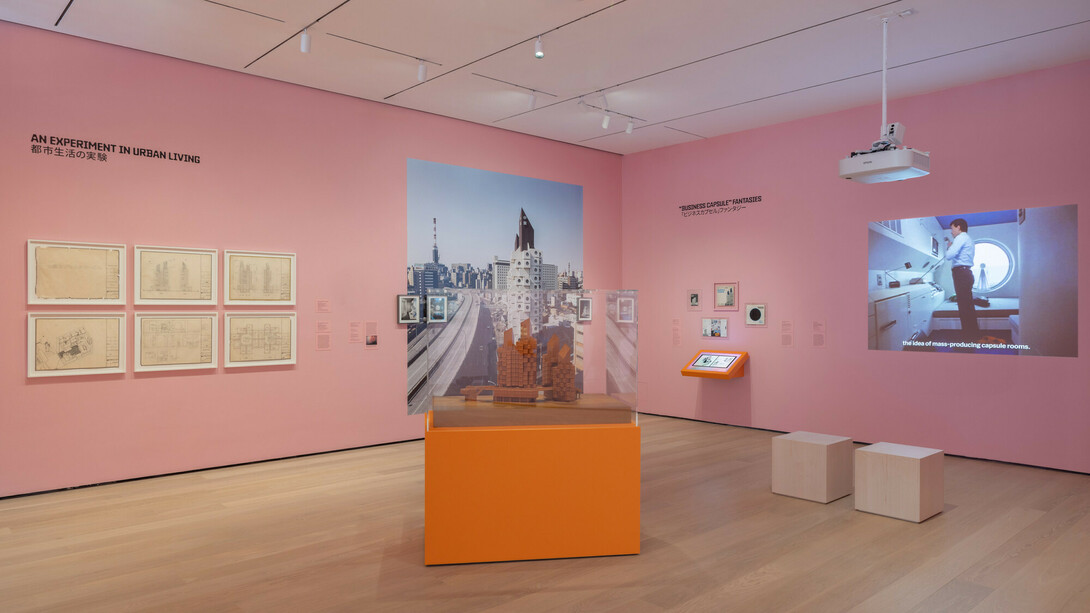 The many lives of the Nakagin capsule tower, exhibition view. Courtesy of MoMA