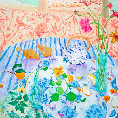 Melanie Parke, Lazuli rose, 2025. Courtesy of Kenise Barnes Fine Art