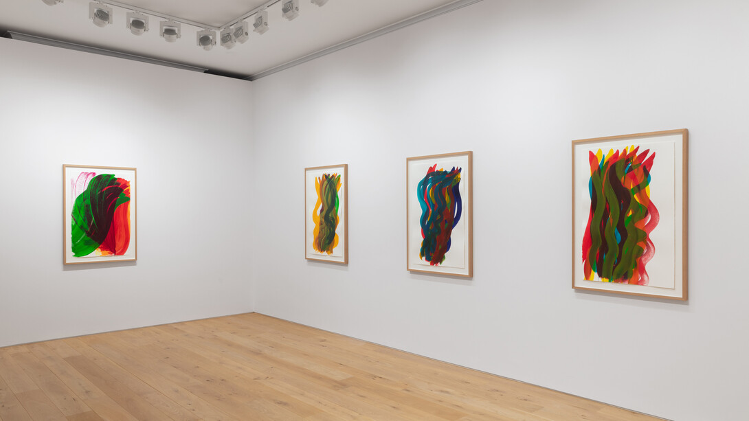 Katharina Grosse, Point rock, exhibition view. Courtesy of Galerie Max Hetzler