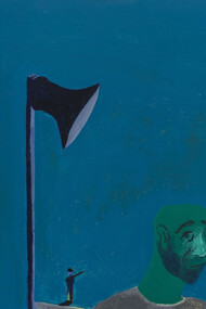 Dov Talpaz, Optimism of Sound, Latex on wood, 40x30, 2016