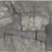 M'onma, Untitled, 2022, graphite on paper, 21.25x38.5 inches. Courtesy of Cavin Morris Gallery