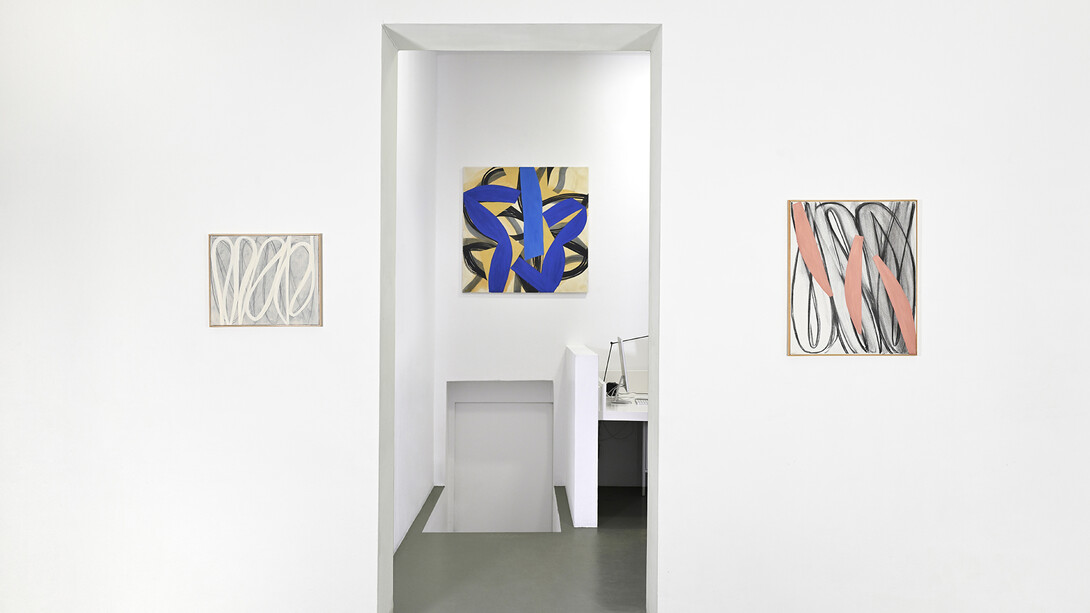 Alain Clément, Peintures et monotypes, vue d'exposition. Avec l'aimable autorisation de la Galerie Catherine Putman