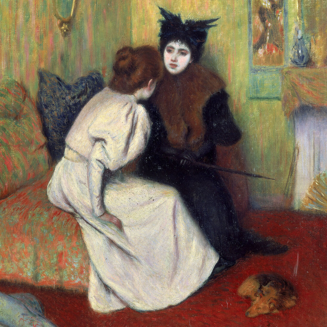 Federico Zandomeneghi, La conversation, 1895, olio su tela, cm. 55x46, Collezione privata. Courtesy of Palazzo Zabarella