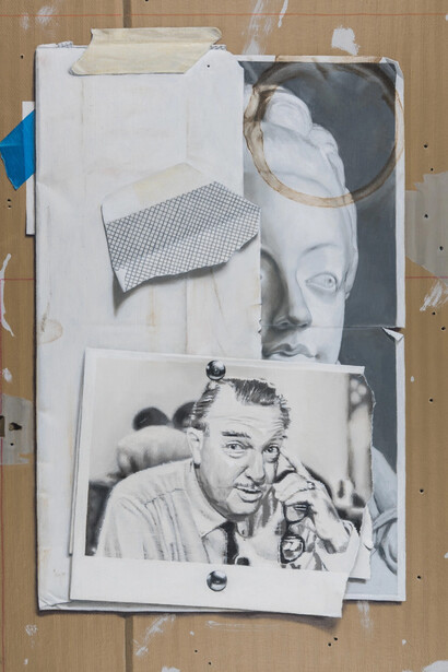 Mary Reid Kelley, Marie Antoinette and Walter Cronkite, 2025. Courtesy of Pilar Corrias Gallery