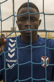 Diop en un entrenamiento del equipo filial del C.D. Tenerife