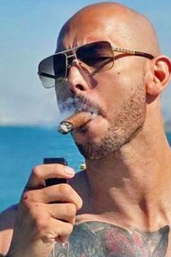 Andrew Tate enjoying his freedom with a cigar on the Amalfi coast