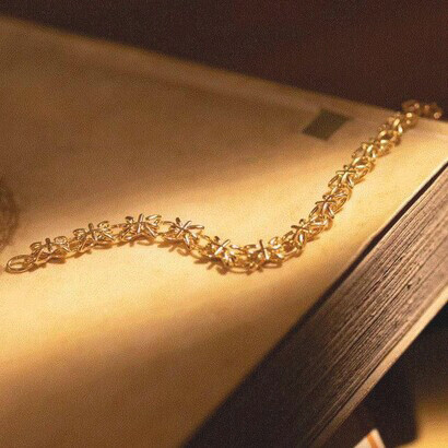 Laus Vitae 18K gold link bracelet, Palmerio 1932