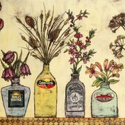 Vicky Oldfield, Hedgegrow Flowers, collagraph