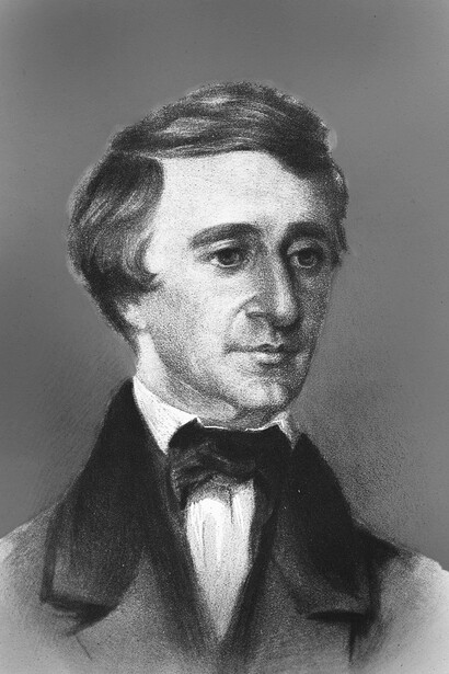 Retrato al crayón de Henry David Thoreau cuando era joven (1854)