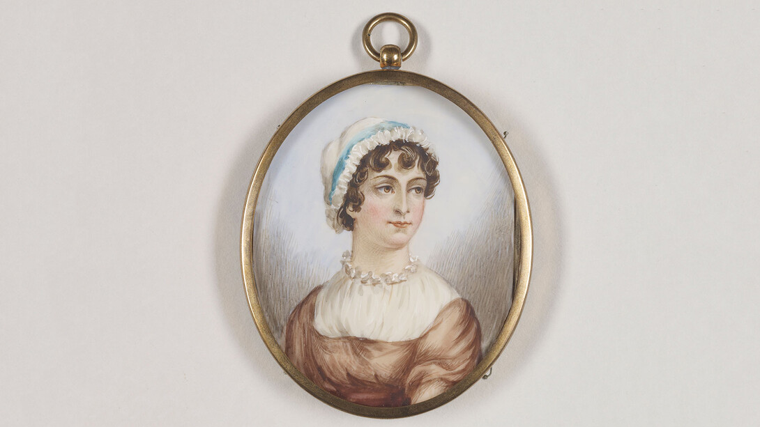 Anonymous, Miniature portrait of Jane Austen, 19th century. Courtesy of Morgan Museum