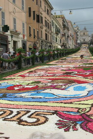 Fiesta de la Infiorata en Genzano, Italia