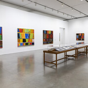 Stanley Whitney, How high the moon, exhibition view. Courtesy of Institute of Contemporary Art, Boston