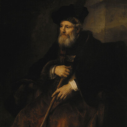 Rembrandt Harmensz van Rijn (1606-1669). Portrait of an Old Man. Dated on the lower left: f. 1645. Holland, 1645. Oil on canvas. 128 x 112 cm. Calouste Gulbenkian Museum. Inv. 1489