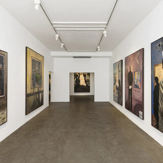 Atul Dodiya, The gatecrasher, exhibition view. Courtesy of Vadehra Art Gallery