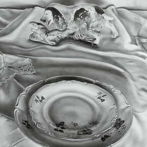 Katherine Vetne, Savoir-faire (detail), 2025. Courtesy of Catharine Clark Gallery