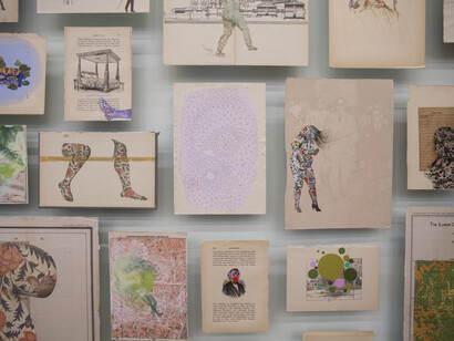 Firelei Báez, Man without a country (aka anthropophagist wading in the Artibonite River) (detail), 2014–15. Courtesy of MCA Chicago