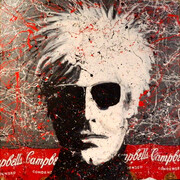 Charles Weiss, Andy Warhol, Acrylic on Wood Panel, 48 x 48 inches