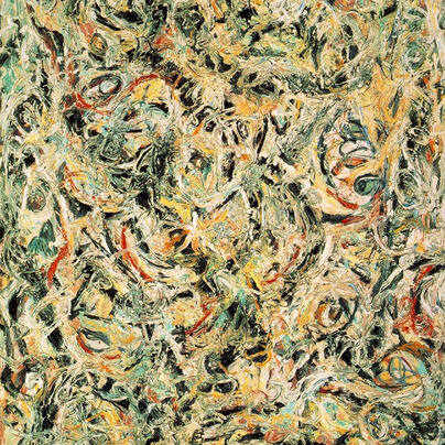 Jackson Pollock, "Eyes in the Heat", dettaglio, 1946, Peggy Guggenheim Collection, Venezia,  Italia 