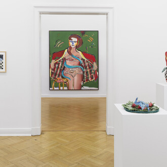 Elvira Bach, So rot, so rot (So red, so red), exhibition view. Courtesy of Galerie Friese