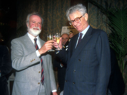 Eugenio Scalfari e Carlo Caracciolo. Cortesia del Mattatoio di Testaccio