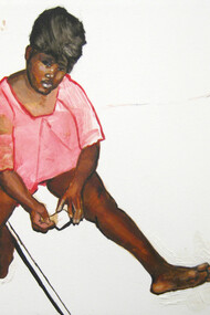 Kirsten Valentine, Pink Nightgown, oil on panel, 2020, 6" x 6", courtesy Zg Gallery, Chicago
