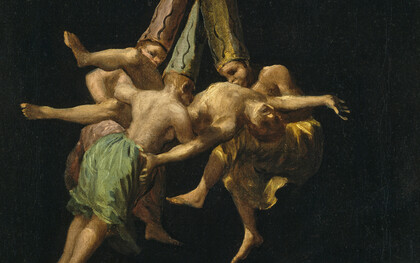 Francisco de Goya, Vuelo de brujas (1798, detalle)