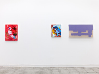 Helmut Dorner, One of my ghosts, vista de exhibición. Cortesía de Galería Ehrhardt Florez